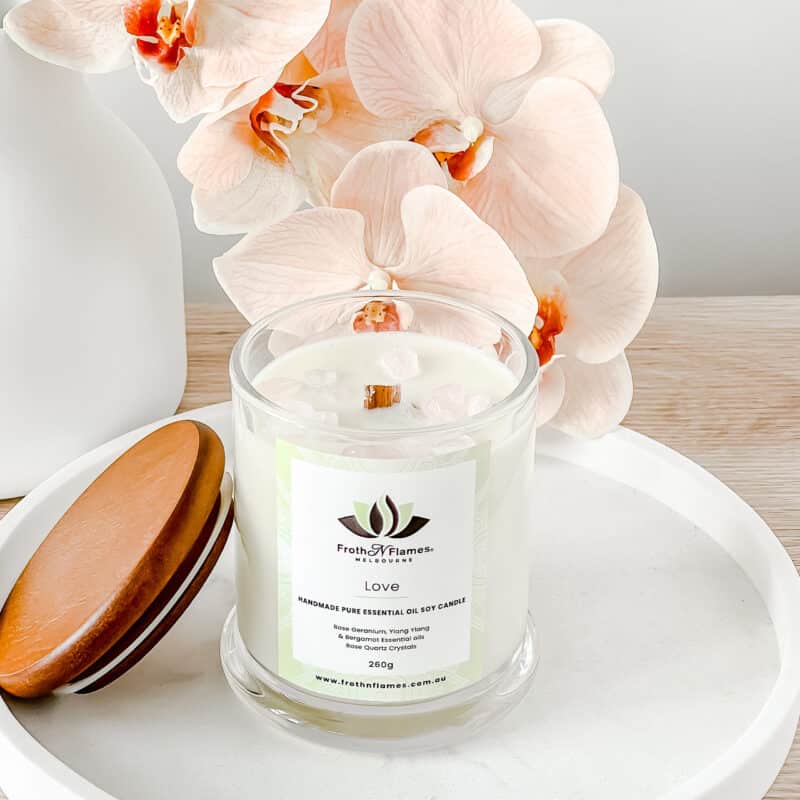 Love essential oil candle