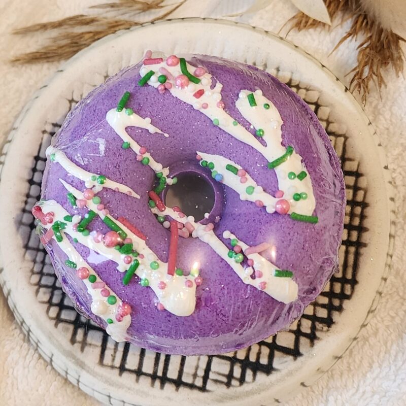 purple donut bath bomb