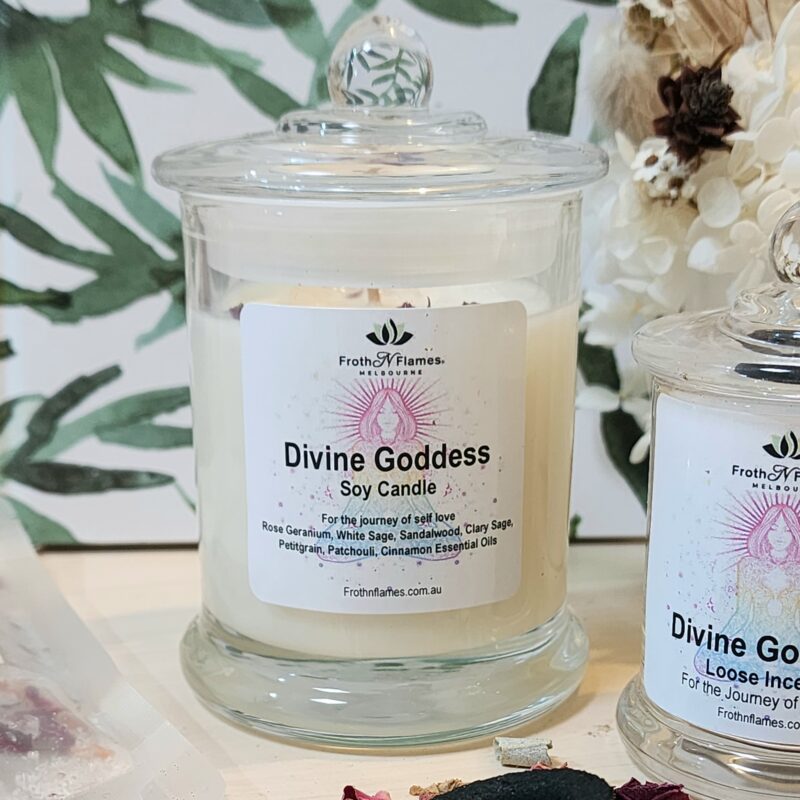 divine goddess soy candle